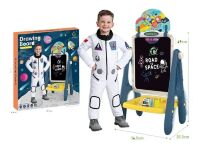 Дитячий мольберт 3659-A двостороння дошка магніти маркер крейда губка **