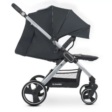 Дитяча прогулянкова коляска El Camino ME 1053N DYNAMIC PRO Onyx з регульованим ручкою/навантаження до 22 кг Чорна