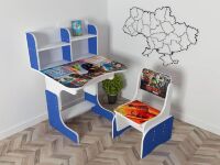 Дитяча парта шкільна растишка зі стільцем Ниндзяго (Ninjago) 106, блакитна ***