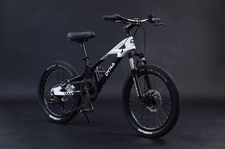 Гірський спортивний Магнезієвий велосипед Dyna M-1 колеса 20 дюймів / 7 швидкостей / Shimano / чорно-білий