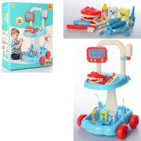 Ігровий набір доктор 9901-2A Стоматолог медичні інструменти світло візок блакитний