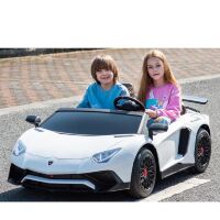 Дитячий двомісний електромобіль Lamborghini Aventador M 5738AL-1 мотор 200W, гумові колеса / білий