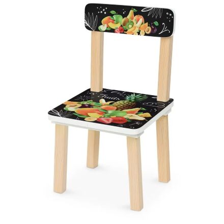 Дитячий пластиковий столик з двома стільчиками Bambi ETZY-13 бежево-коричневий