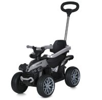 Дитяча каталка-толокар із мотором 3в1 M 5782EBL-11 Електромобіль квадроцикл з батьківською ручкою, сірий