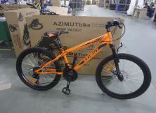 Гірський спортивний однопідвісний велосипед AZIMUT Extreme 26 дюймів GFRD / SHIMANO / помаранчевий