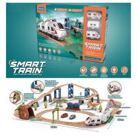 Залізниця дитяча E7014 з динозаврами, вагон і 2 локомотиви, музика, звук, світло від батарейок