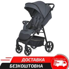 Прогулянкова алюмінієва коляска EL CAMINO ME 1113-2 FIJI Gray Matt з регульованою ручкою + москітна сітка, сіра