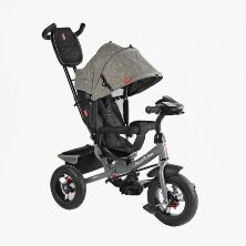 Триколісний велосипед-коляска Best Trike 3390-35-723 з фарою та пультом сірий