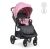 Прогулянкова коляска дитяча El Camino ME 1024 X4 Pink Lines з чохлом на ніжки та дощовиком Рожева для дівчинки