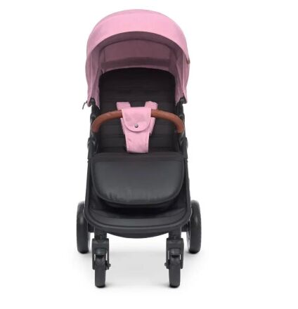 Прогулянкова коляска дитяча El Camino ME 1024 X4 Pink Lines з чохлом на ніжки та дощовиком Рожева для дівчинки