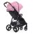 Прогулянкова коляска дитяча El Camino ME 1024 X4 Pink Lines з чохлом на ніжки та дощовиком Рожева для дівчинки