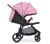 Прогулянкова коляска дитяча El Camino ME 1024 X4 Pink Lines з чохлом на ніжки та дощовиком Рожева для дівчинки