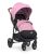 Прогулянкова коляска дитяча El Camino ME 1024 X4 Pink Lines з чохлом на ніжки та дощовиком Рожева для дівчинки