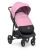 Прогулянкова коляска дитяча El Camino ME 1024 X4 Pink Lines з чохлом на ніжки та дощовиком Рожева для дівчинки