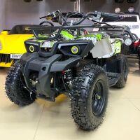 Дитячий квадроцикл HB-ATV800AS-5 мотор 800W, 3 акумулятори, швидкість 22 км/год, м'яке сидіння, зелений