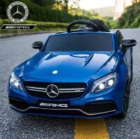 Дитячий одномісний електромобіль Mercedes  M 4010EBLRS-4 шкіряне сидіння, автофарбування синій