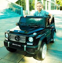 Дитячий одномісний електромобіль джип Bambi Mercedes Benz M 3567EBLRS-2(4WD) чорний автопокраска в чохлі **
