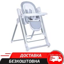 Дитячий Стільчик-гойдалка для годування EL CAMINO ME 1102 DEBUT Gentle Gray на керуванні з таймером, сірий