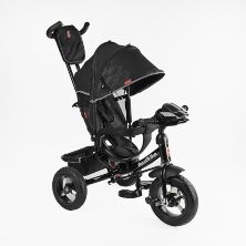 Триколісний велосипед-коляска Best Trike 3390-39-211 з фарою та пультом чорний