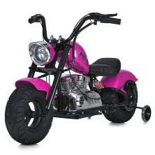 Дитячий електро-мотоцикл M 6016AL-8(36V) Harley-Davidson зі шкіряним сидінням рожевий