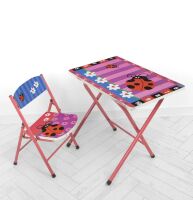 Дитячий столик зі стільчиком Bambi A19-LB Божа корівка складаний**