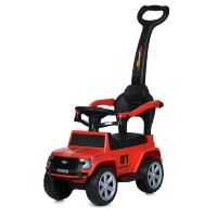Дитяча машина каталка-толокар 2в1 M 5804EL-3 Ford з батьківською ручкою м'яке сидіння червоний
