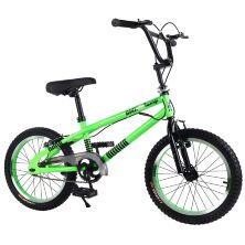 Дитячий двоколісний велосипед BMX 18 дюймів T-21861 з переднім і заднім ручним гальмами/зелене