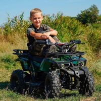 Дитячий квадроцикл HB-ATV800AS-10 мотор 800W, 3 акумулятори, швидкість 22 км/год, м'яке сидіння, камуфляж