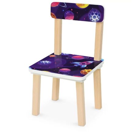 Дитячий пластиковий столик з двома стільчиками Bambi ETZY-13 бежево-коричневий