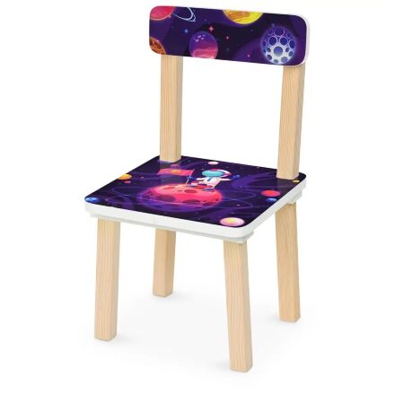 Дитячий пластиковий столик з двома стільчиками Bambi ETZY-13 бежево-коричневий