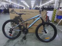 Гірський спортивний однопідвісний велосипед AZIMUT Extreme 26 дюймів GFRD / SHIMANO / сіро-блакитний