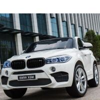 Дитячий двомісний електромобіль Машина JJ2168EBLR-1 BMW, шкіряне сидіння, 2 мотори 120W, білий