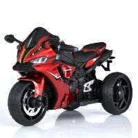 Дитячий електро-мотоцикл M 5823ELS-3 Yamaha електромобіль трицикл шкіряне сидіння, музика, світло, автофарбування сірий