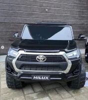 Дитячий двомісний електромобіль Джип M 4919EBLRS-2 4WD Toyota Hilux з м'яким сидінням чорний фарбований