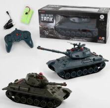 Бойовий Танк з рухомою гарматою 0165 на акумуляторі 7.2 V / світло звук / на радіокеруванні / 2 види