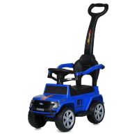 Дитяча машина каталка-толокар 2в1 M 5804EL-4 Ford з батьківською ручкою м'яке сидіння синій