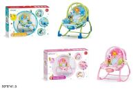 Дитячий шезлонг-качалка Крісло 555-1A/555-1B дуга з іграшками / музика і вібрація і світ/ 2 кольори