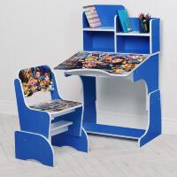 Дитяча регульована парта зі стільчиком растишка Bambi W 2071-118-4 "Щенячий патруль" синя**
