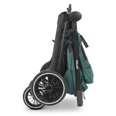 Коляска дитяча прогулянкова EL CAMINO OPTIMA ME 1083 Forest Green з дощовиком і москітною сіткою /Люн зелена