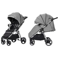 Прогулянковий дитячий візок CARRELLO Pulse CRL-5507 Pearl Grey з дощовиком / КОЛЯСКА дитяча сіра