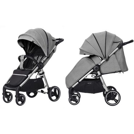 Прогулянковий дитячий візок CARRELLO Pulse CRL-5507 Pearl Grey з дощовиком / КОЛЯСКА дитяча сіра