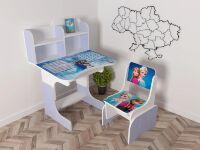 Дитяча парта шкільна растишка зі стільцем Фроузен (Холодне Серце) 110, фіолетова ***