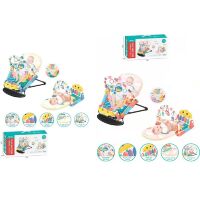 Музичний Килимок для немовляти 2в1 608-92-93 Шезлонг з дугою з підвісками / 2 кольори