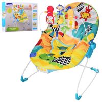 Дитячий шезлонг-качалка Bambi 88964 музика вібро підвіски дуга