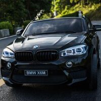 Дитячий двомісний електромобіль Машина JJ2168EBLR-2 BMW, шкіряне сидіння, 2 мотори 120W, чорний