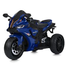 Дитячий електро-мотоцикл M 5823EL-4 Yamaha електромобіль трицикл шкіряне сидіння, музика, світло, синій