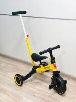 Беговел-велосипед дитячий 3в1 з батьківською ручкою та педалями Tri-cycle 003-1 білий