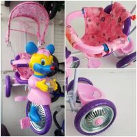 Велосипед коляска дитячий триколісний для дівчинки TS817A(CP) рожевий