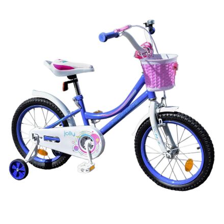 Двоколісний дитячий велосипед для дівчинки Like2bike Jolly 211813 колеса 18д з передньої кошиком бузковий
