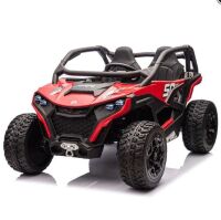 Дитячий електромобіль баггі M 6075EBLR-3(24V) шкіряне сидіння 4 двигуна червоний